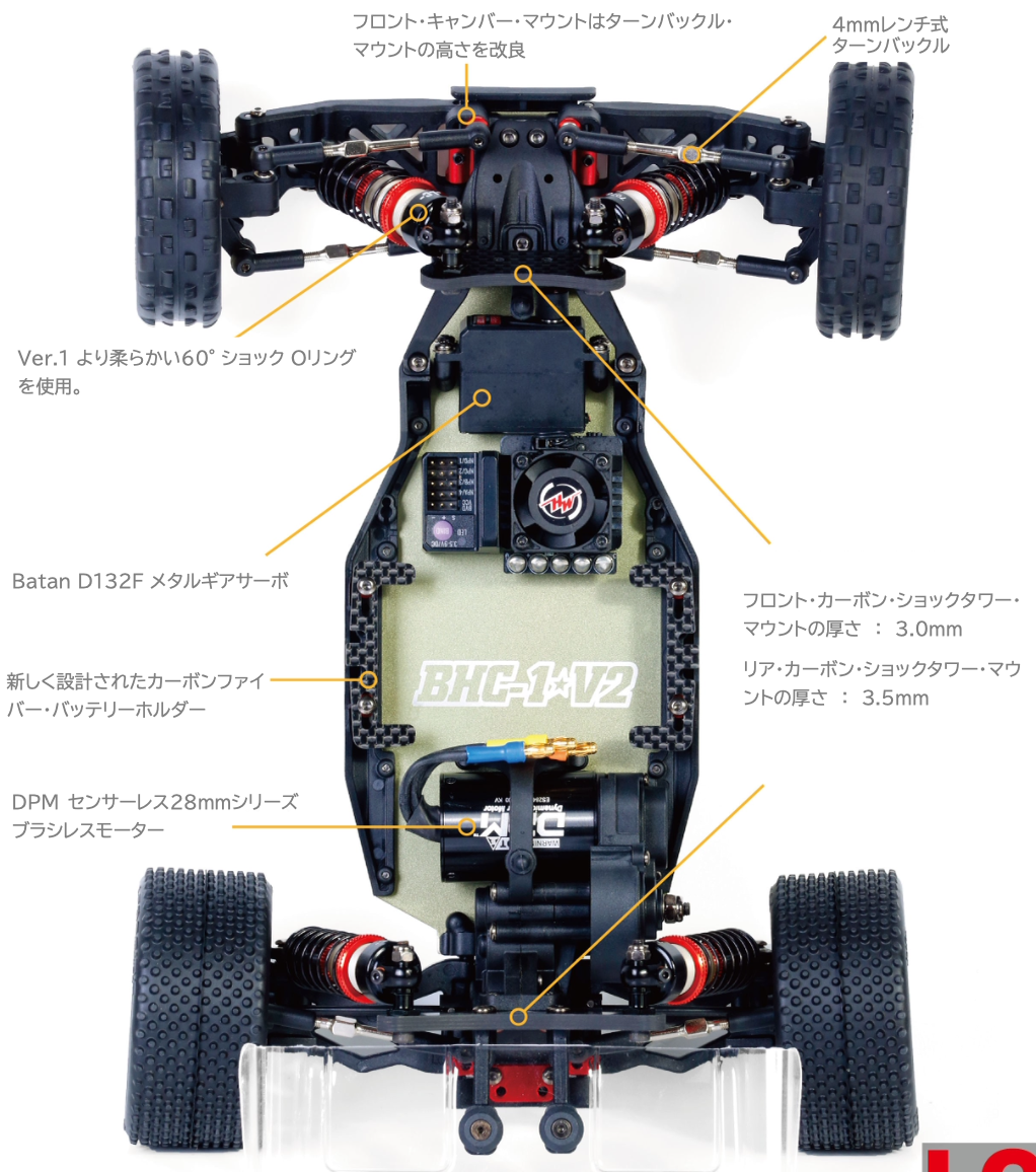 LCレーシング】 BHC-1 Ver.2 1/14 2WDバギー組立キット | GAGA